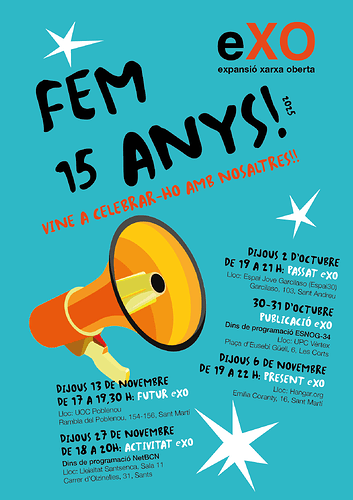 flyer 15 anys eXO